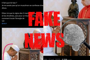 Une image montrant le président du Tchad agenouillé devant le pape est générée par IA