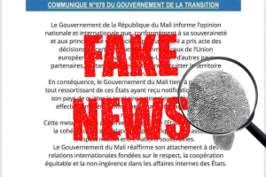 Faux, le gouvernement malien n’a produit aucun communiqué demandant à des ressortissants étrangers de ne plus revenir dans le pays